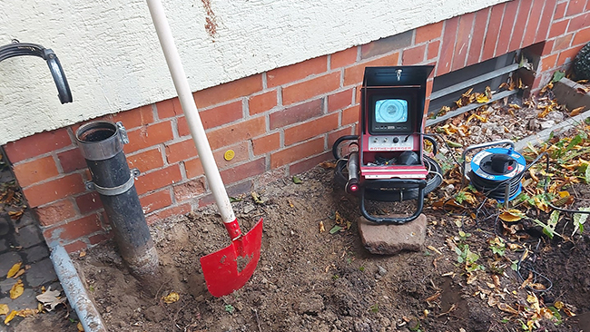 Ortung von Rohrschaeden mit einer Kamera